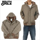 SOUTH POLE ジャケット サウスポール ジャケット パーカー ツイード 中綿ジャケット メンズ 大きいサイズ ツイード【 SOUTH POLE ジャケット サウスポール ジャケット ツイード 】 ヒップホップ・ストリート系 ファッション ブラウン 茶