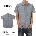 半袖シャツ ソウルブランド ペイズリー SOUL BRAND バンダナ 柄 【 ソウルブランド 半袖 シャツ SOUL BRAND ペイズリー ブラック グレー】
