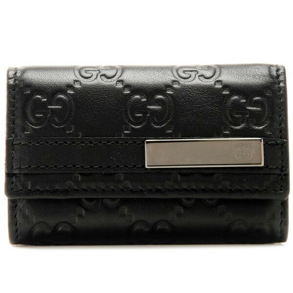 【楽ギフ_包装】GUCCI/グッチ 2012年秋冬新作MEN BARグッチ シマGG柄6連キーケース 237509 AA61R 1000メンズ メンバー グッチシマソフト キーケース ブラック