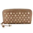 【送料無料】JIMMY CHOO/ジミーチュウ カーフレザー/スタッズ ラウンドファスナー長財布 FILIPA CST 0025