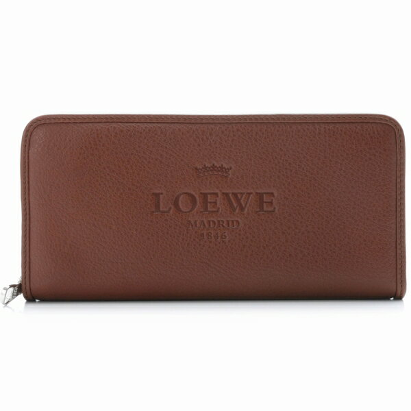 【送料無料】LOEWE/ロエベ 2012年秋冬新作HERITAGE COLLECTION PIELロゴ型押しラウンドファスナー長財布 17679F13 0009 2530