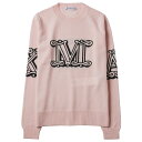 マックスマーラ MAX MARA 2021年秋冬新作 ニット カシミヤ ジャカード セーター KUBAN モノグラム モチーフ ピンク系 13660119600 12007 009【2021AW】