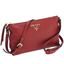プラダ PRADA 2019年秋冬新作 バッグ ショルダーバッグ レザー ダブルストラップバッグ ダークレッド系 1BH050NOM 2BBE 041