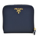 プラダ PRADA 財布 1ML522 2017年秋冬新作 財布 サフィアーノ レディース 二つ折り財布 ネイビー 1ML522 QWA 216