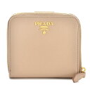 プラダ PRADA 財布 2017年秋冬新作 サフィアーノ メタル 二つ折り財布 ベージュ系 1ML522 QWA 770
