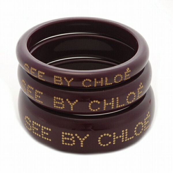 【RCPmara1207】SEE BY CHLOE/シーバイクロエ 2012年秋冬新作RESIN ACRYLICロゴ入り3連バングル 9K7079 N21 548【Luxury Brand Selection】【セール】【sale】【％OFF】