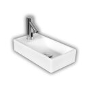 【送料無料】【激安】白陶器狭小長方トイレ手洗器と円形自動水栓蛇口床排水金具 Ambest WL7417 手洗い鉢/洗面ボール/洗面シンク/洗面台/化粧台/新築/改築/建て替え/リフォーム/水まわり