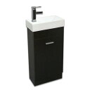 【送料無料】白小長方形手洗器混合水栓排水と木目床置きキャビネット Ambest WP7346 手洗い鉢/洗面ボール/洗面シンク/洗面台/化粧台/新築/改築/建て替え/リフォーム/水まわり