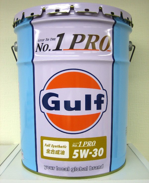 Gulf No.1 PRO / ガルフ オイル NO.1プロ 5W30 ［FCA］ 20L（リットル）×1本 ☆ 100％化学合成油 トヨタ 日産 ホンダ 三菱