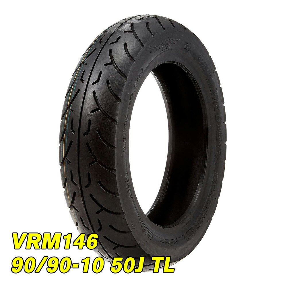 【最安値挑戦】 Vee Rubber （ヴィーラバー） タイ製 VRM146 90/90-10 50J TLスクーター用タイヤ 【前後共通】 バイク オートバイ用タイヤ楽天ランキング連続受賞中！価格重視の方へおすすめ！この価格で安心のグリップ感が人気！　