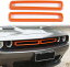 Voodonala チャレンジャー用 フロントグリルインサート 2015-2022 Dodge Challenger アクセサリー ABS オレンジ 2個