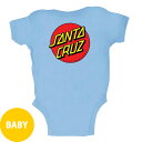【SANTA CRUZ サンタクルーズ】CLASSIC DOT ONE PIECE S/S INFANT T SHIRT LIGHT BLUEロンパース ワンピース ワンジー ライトブルー 赤ちゃん ベビーサイズ スケートボード スケボー sk8 skateboard【16FW】(CP)