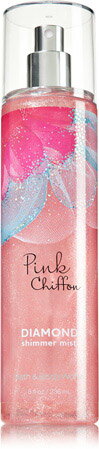 【送料無料】バス&ボディワークス　ピンクシフォン ラメ入り シマー　ボディミスト　Bath and Body Works　Pink Chiffon Shimmer Body Mist