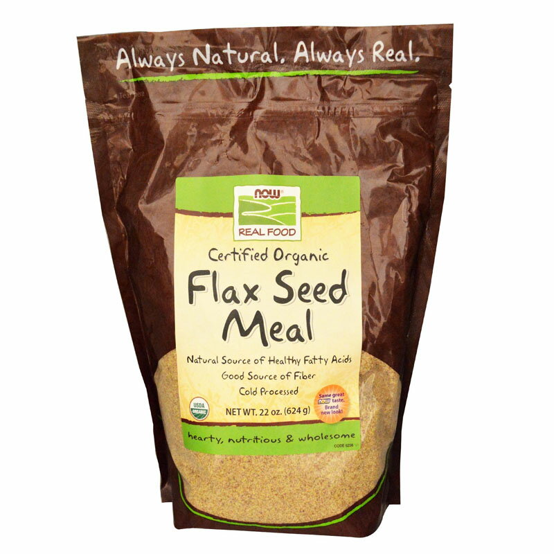 NOW Foods Flax Seed Meal, Certified Organic 12oz ナウフーズ フラックス シードミール