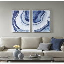 Madison Parkwall deco 絵画 モダンアブストラクト 2pc Blue アメリカインテリアブランド マディソン アメリカーナがお届け!