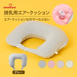 アメジスト 授乳用エアークッションH型カバー付 グレー カバー ｜ <strong>授乳クッション</strong> エアー <strong>授乳クッション</strong> 携帯用 空気 <strong>持ち運び</strong> <strong>授乳クッション</strong> へたらない 洗える 授乳 クッション 新生児 赤ちゃん シンプル 帰省 高さ調整 大衛 ※ネコポス対応3