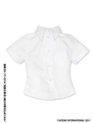 50cm 50半袖Yシャツ ホワイト（ドール用衣装）[アゾン]《発売済・在庫品》