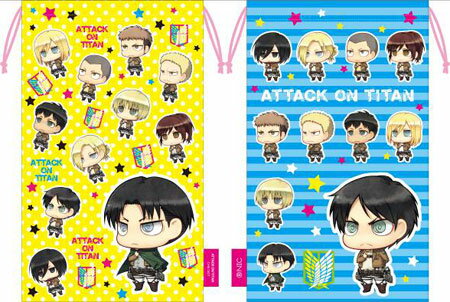 3DS LL用 進撃の巨人 クリーナー巾着 A柄[