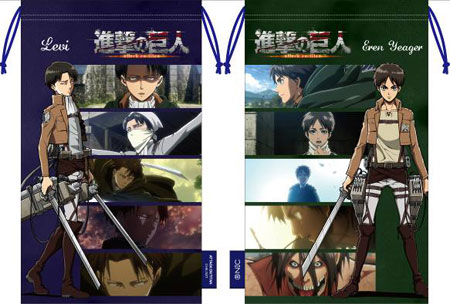 3DS LL用 進撃の巨人 クリーナー巾着 B柄[