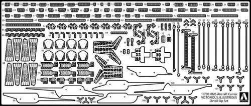 1/700 ウォーターライン 英国海軍航空母艦イラストリアス エッチングパーツセット[アオ…...:amiami:11129236