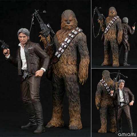 ARTFX+ スター・ウォーズ/フォースの覚醒 ハン・ソロ ＆ チューバッカ 2パック フォースの覚醒版 1/10 簡易組立キット[コトブキヤ]《発売済・在庫品》