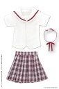 ピュアニーモ用 PNM 白襟チェックセーラー服セット レッド...