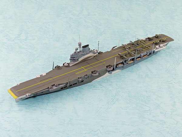 1/700 ウォーターライン No.限定 英国海軍 航空母艦 イラストリアス ベンガジ攻撃作戦 プラモデル[アオシマ]《06月予約》