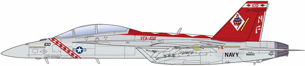 1/72 アメリカ海軍 F/A-18F スーパーホーネット VFA-102 ダイヤモンドバックス プラモデル[プラッツ]《06月予約》