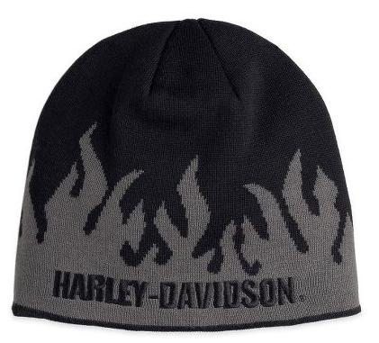 ハーレーフレイム・ニットキャップグレー