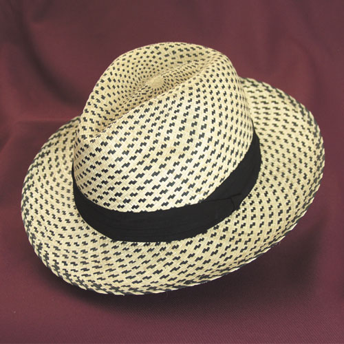 【バーティー・スノー】本場エクアドル製パナマハットバーティーブルーこだわりのパナマ帽