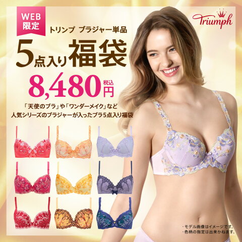 ★アウトレット★[トリンプ]【WEB限定】ブラジャー単品5点入り福袋【ABCDEカップ】【RCP】【送料無料】