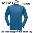 速乾ロングスリーブシャツ【NORRONA】ノローナ/29 tech long sleeve Shirts M DENIMITE トレッキング/登山/マウンテンバイク/バイク/ビーチ/速乾シャツ/透湿/速乾/吸汗/メンズ/男性