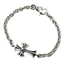 クロムハーツ ブレスレット(Chrome Hearts)チェーン・タイニーCHクロスブレスレット(ネックレス シルバーアクセサリー 財布 Tシャツ キャップ リング ベルト 22k)