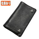 クロムハーツ 財布(Chrome Hearts)1ジップ・ハートボタンブラック・ヘビーレザーウォレット(クロム・ハーツ)