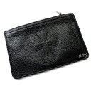 クロムハーツ 財布(Chrome Hearts)ウォレット ジッパーチェンジパース #2 ブラック ヘビーレザー セメタリーパッチ (メンズ)(長財布)