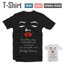 アパレル 半袖 Tシャツ S M L XL 送料無料 デザイン Tシャツ【Marilyn Face Design/フェイス デザイン】【Marilyn Monroe/マリリン モンロー/ホワイト/リップ/オシャレ/ファッション】【送料無料 】