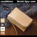 【送料無料!】ネット限定商品【...andMeat.】アンドミートヌメ革 本革/6連キーケース/コインケースハンドメイド/メンズ/レディースサドルレザー コンパクト財布ミニ財布/マルチケース