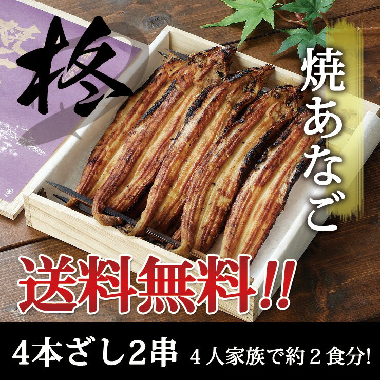 焼き あなご≪約27〜30cm≫4本刺し 2串 姫路産【送料無料】お得国産穴子 アナゴ ひ…...:anago-hiiragi:10000001