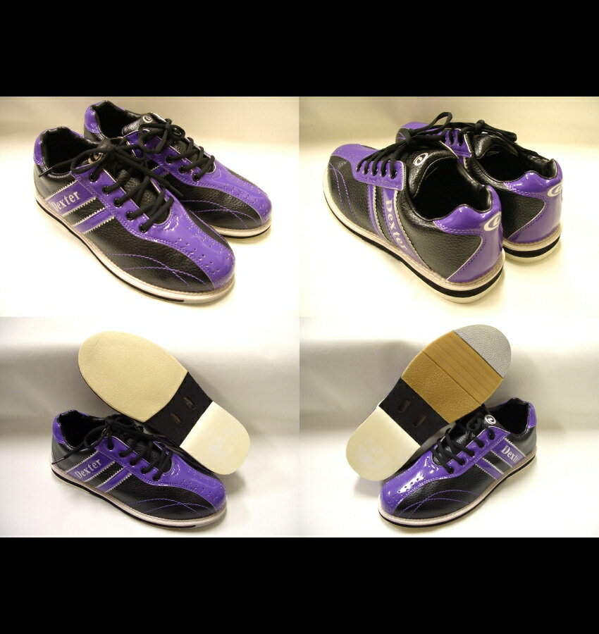 ◆新色追加で全10色♪◆デクスターDs38ボウリングシューズブラック/パープルDexter Ds38 ShoesBlack/Purple