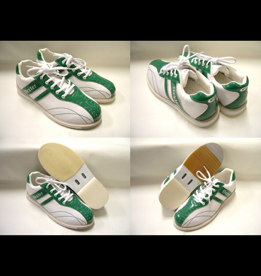 ◆新色追加で全10色♪◆デクスターDs38ボウリングシューズホワイト/グリーンDexter Ds38 ShoesWhite/Green