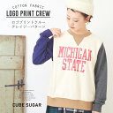 スウェット / CUBE SUGAR 30/10裏毛ロゴプリントクルーネック クレイジーパターン(1色