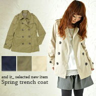 スプリングハーフトレンチコート●メール便不可●-/--ニット