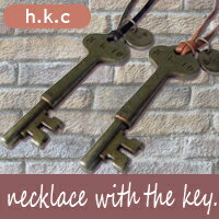 【HAWK COMPANY】Keyレザーネックレス【A】6/28(木)再販☆合わせやすさが魅力！雰囲気のあるキーモチーフ！