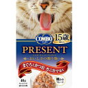 【在庫処分品】日本ペット コンボプレゼント キャット 15歳頃から まぐろとかつお カニカマ添え 40g CCP-12 賞味期限2018年1月27日迄