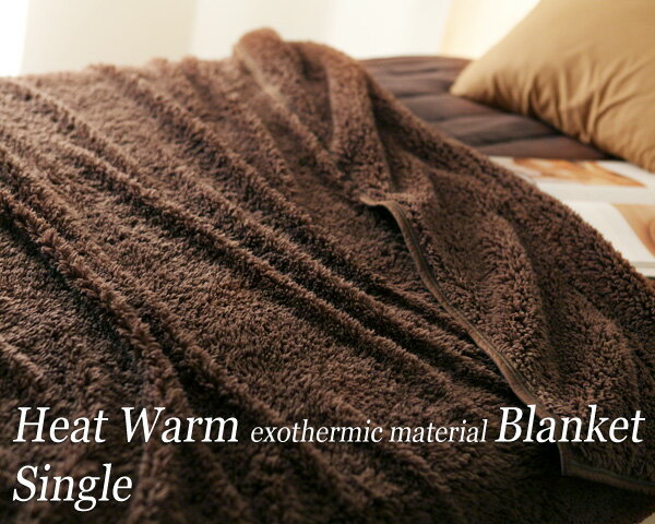 Heat　Warm(ヒートウォーム)　発熱素材　2枚合わせ毛布　シングル　（25％OFF）