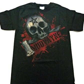 MUDVAYNEマッドヴェインSKULL HATCHETオフィシャルバンドTシャツ