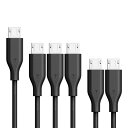 【6本セット】Anker PowerLine Micro USBケーブル(0.3m×2、0.9m×3、1.8m×1)