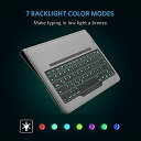 Anker iPad Air 2用 Backlit Bluetooth キーボードケース (1回の充電で5ヶ月連続使用可能、7色のバックライトモード)