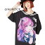 ankoROCK アンコロック ビッグ Tシャツ メンズ カットソー レディース ワンピース セーラー ユニセックス 服 ブランド 半袖 大きいサイズ ビッグシルエット セーラー服 黒 ブラック プリント 女の子 ガール 水彩 タバコ 煙草