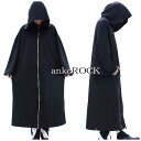 ankoROCK アンコロック コート メンズ コート レディース コート ユニセックス ガウン ガウンコート ロングコート ロング丈 黒 ブラック 無地
